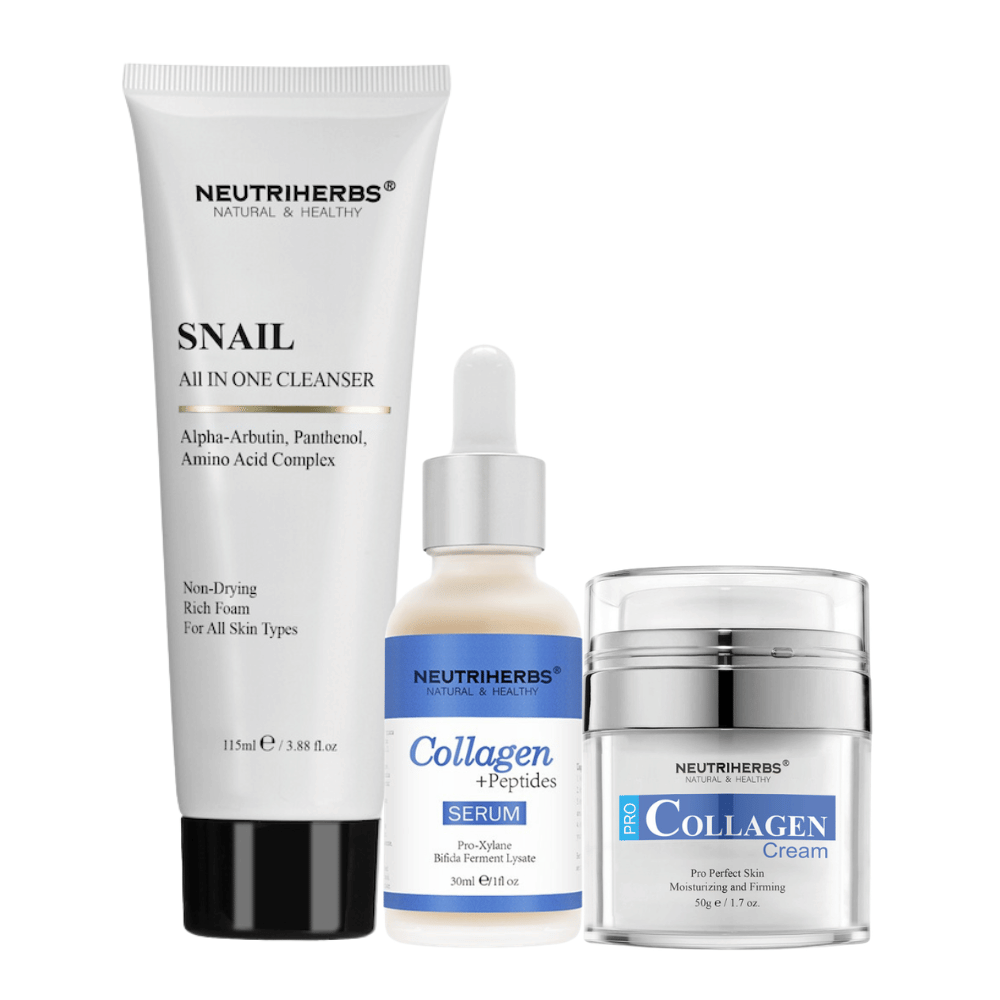 Firming Routine Kit mit Collagen Peptide Serum, Pro Collagen Cream und Snail Cleanser