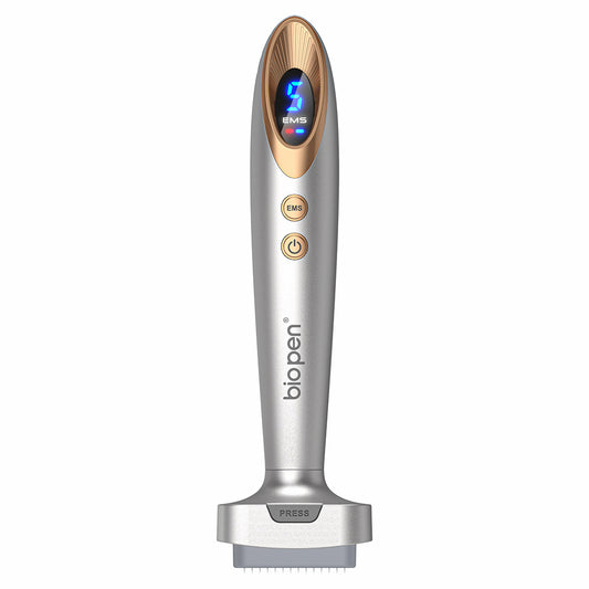 Bio Pen Bio 6 microneedling-Stift mit EMS und LED-Anzeige – fortschrittliches Werkzeug zur Hautverjüngung, verbesserten Absorption und professionellen Gesichtsbehandlung.