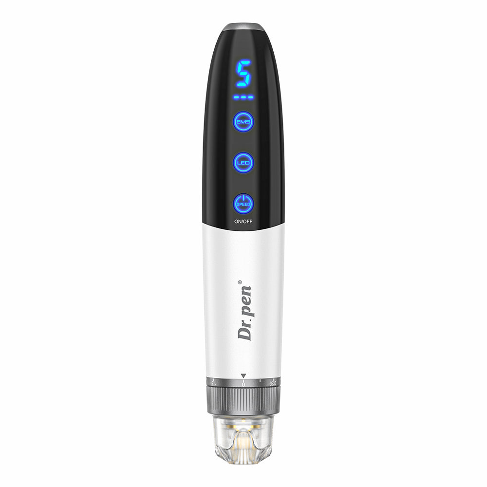 Bio Pen Q1S microneedling-Stift mit LED-Display, einstellbaren Modi und Präzisionskopf für professionelle Hautverjüngung und Kollagenstimulation.