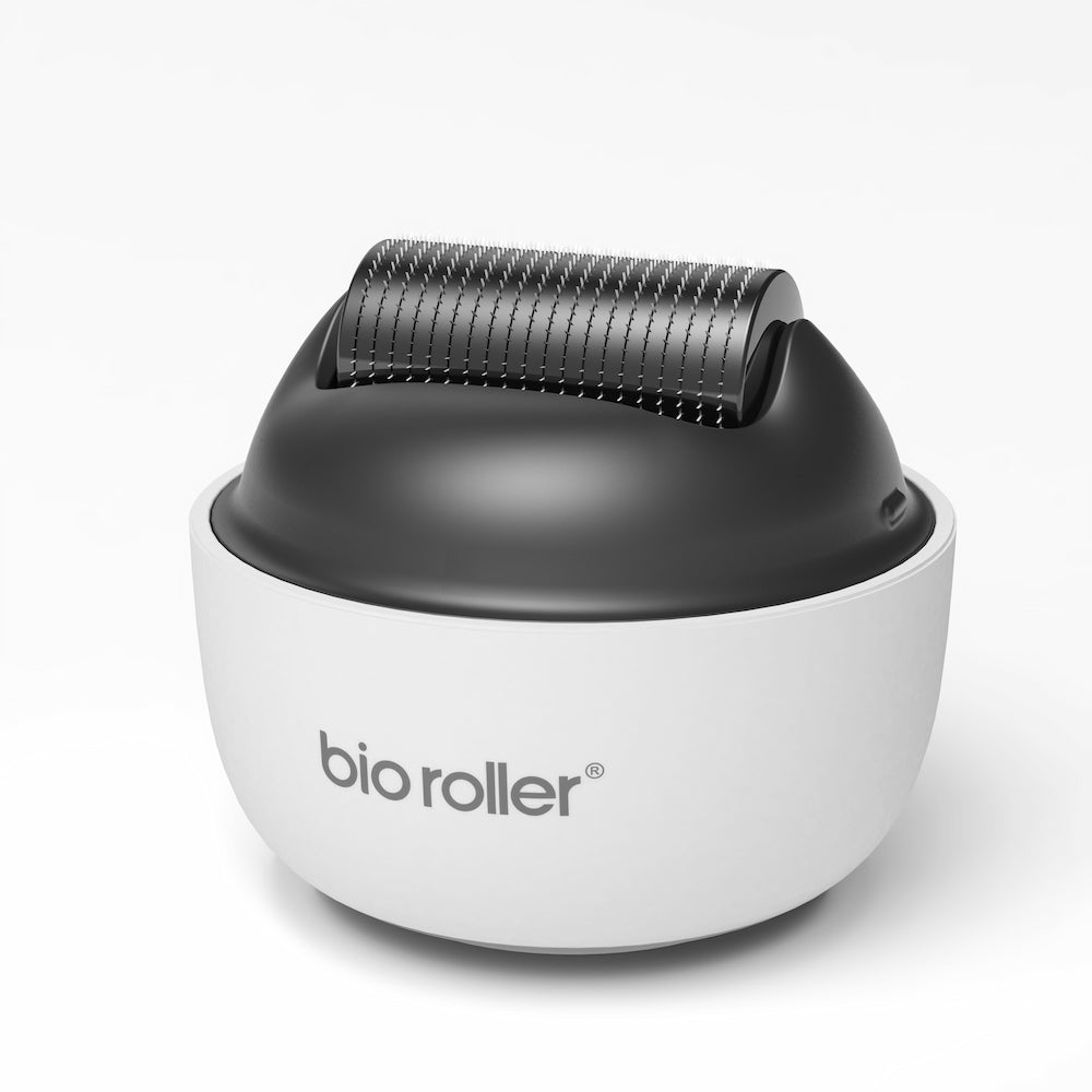 Bio Roller G4 microneedling-Rolle mit 0,75 mm Nadeln zur Verbesserung der Hautstruktur, erhöhten Kollagenproduktion und effektiver Serumaufnahme.