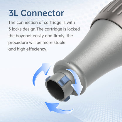 Dr. Pen M8S mit 3L-Verbindung und verbessertem Verriegelungssystem, das die Nadelpatronen stabil und sicher für präzise microneedling macht.